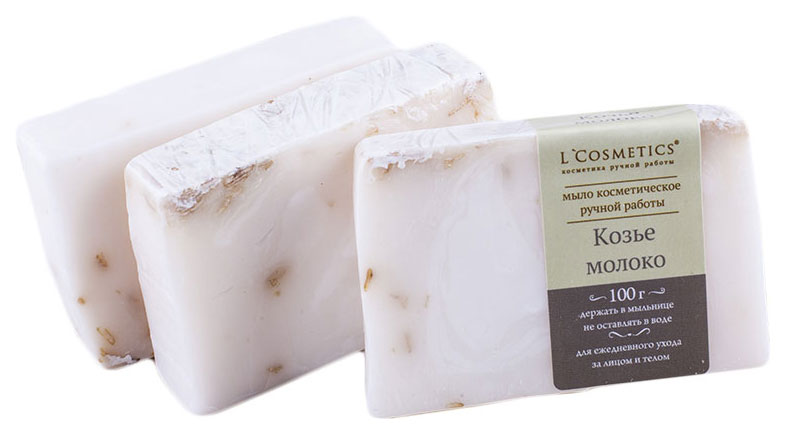 Косметическое мыло L'Cosmetics Козье молоко 100 г пленка тишью влагостойкая нежная сирень 0 6 x 8 м 30мкм
