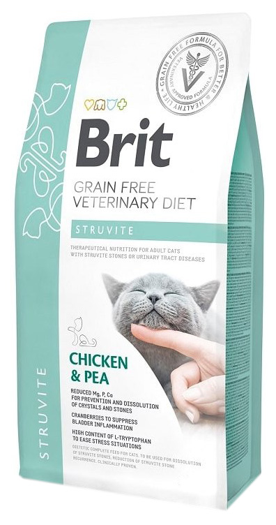 фото Сухой корм для кошек brit veterinary diet struvite, при струвитном типе мкб, курица, 0,4кг