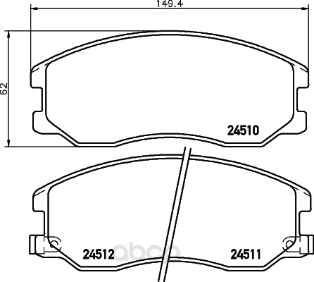 

Тормозные колодки HELLA PAGID/BEHR Nao 8DB355028581