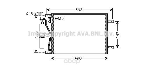

Радиатор охлаждения двигателя Ava DN5252D