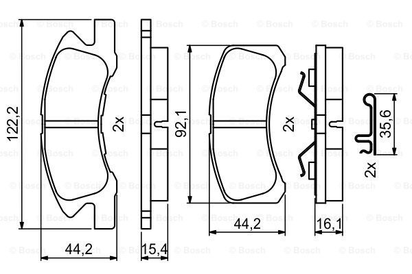 

Комплект тормозных дисковых колодок BOSCH 0 986 494 878