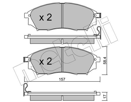 

Тормозные колодки METELLI дисковые 2208190