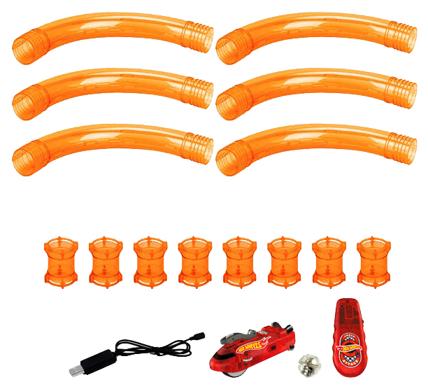 

Турбо-трек для машинок Hot Wheels со светом 1 болид 20 деталей