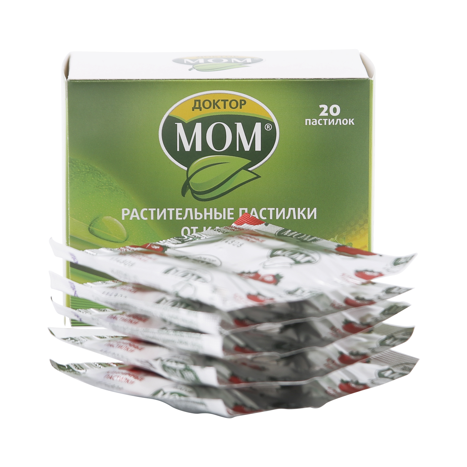 Доктор Мом клубника пастилки 20 шт., Unique Pharmaceuticals  - купить