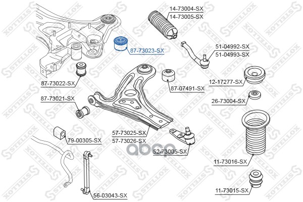 фото Сайлентблок stellox 8773023sx