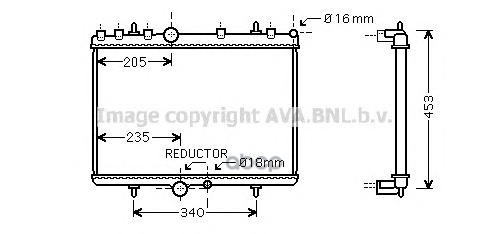 

Радиатор системы охлаждения AVA QUALITY COOLING PE2269