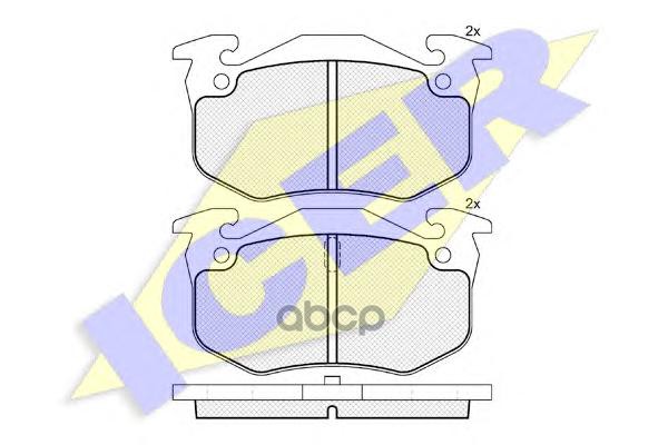 

Комплект тормозных колодок ICER 180649