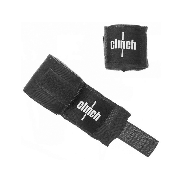Боксерские бинты Clinch Boxing Crepe Bandage Punch чёрные, 3,5 м, 1 пара