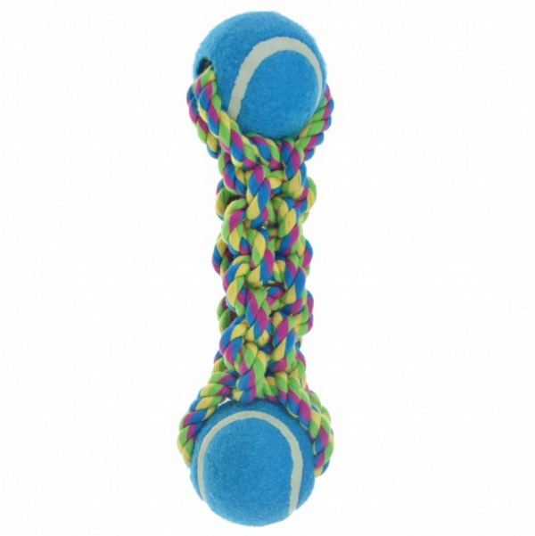 Жевательная игрушка для собак Chomper Pipsqueak Гантель с теннисными мячами