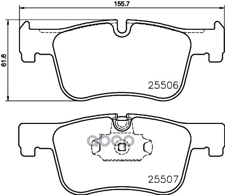 

Комплект тормозных колодок Hella 8DB355019771