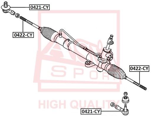 

Наконечник поперечной рулевой тяги ASVA 0421-CY