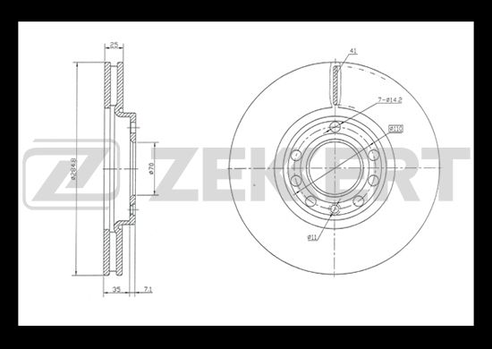 фото Тормозной диск zekkert bs-5383