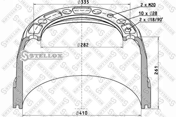 

Тормозной барабан STELLOX 85-00075-SX