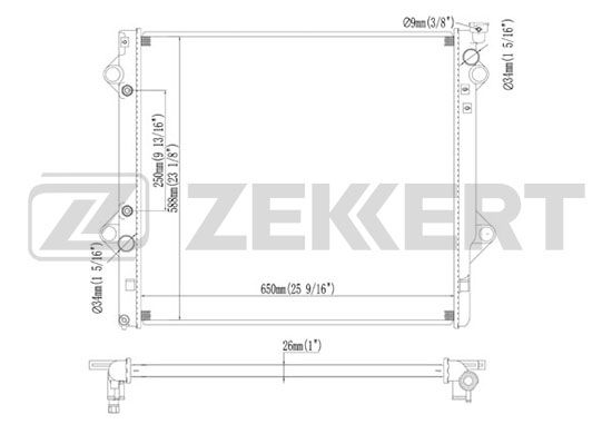 

Радиатор охлаждения двигателя ZEKKERT MK-1180