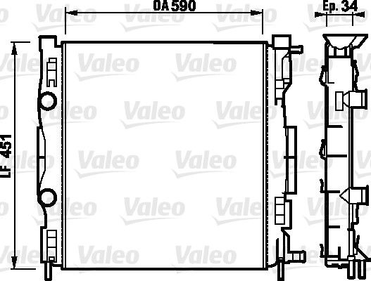 

Радиатор охлаждения двигателя VALEO 732874