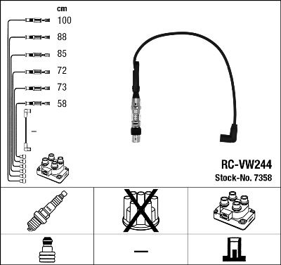 

Комплект проводов зажигания NGK 7358