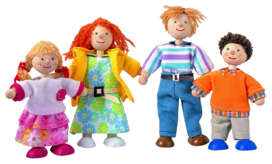 Деревянный игрушечный наборPlanToys Кукольная семья