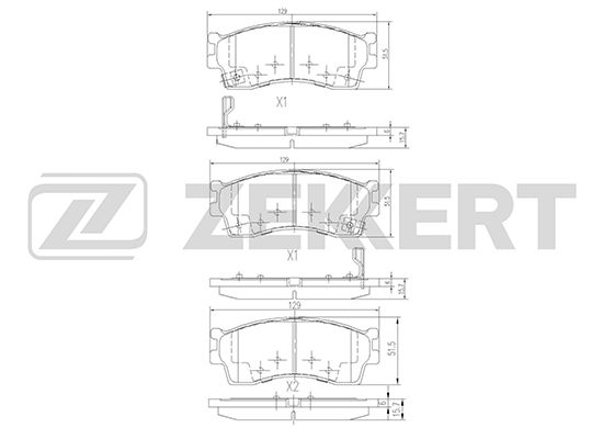 фото Комплект тормозных колодок, дисковый тормоз zekkert bs-1904