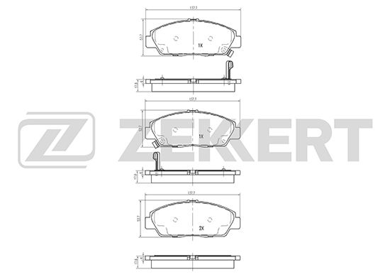 

Тормозные колодки ZEKKERT дисковые BS-2168