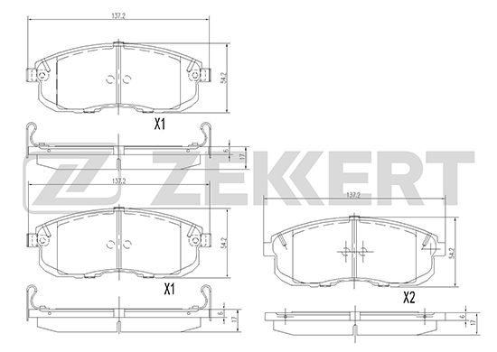 

Тормозные колодки ZEKKERT дисковые BS-2806