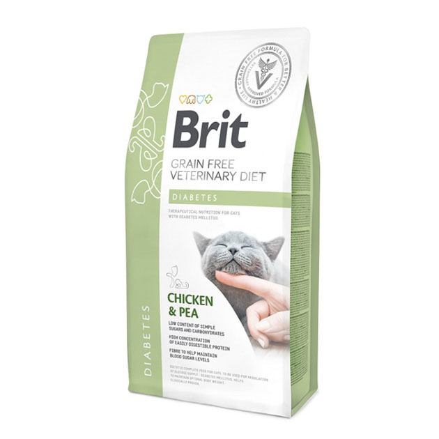 

Сухой корм для кошек Brit Veterinary diet Diabetes, при диабете, курица и горох, 2кг, Veterinary diet Diabetes