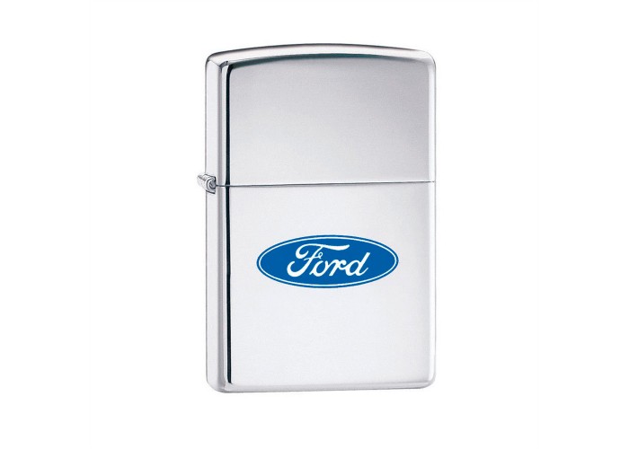 фото Бензиновая зажигалка zippo ford oval 250f.957 high polish chrome