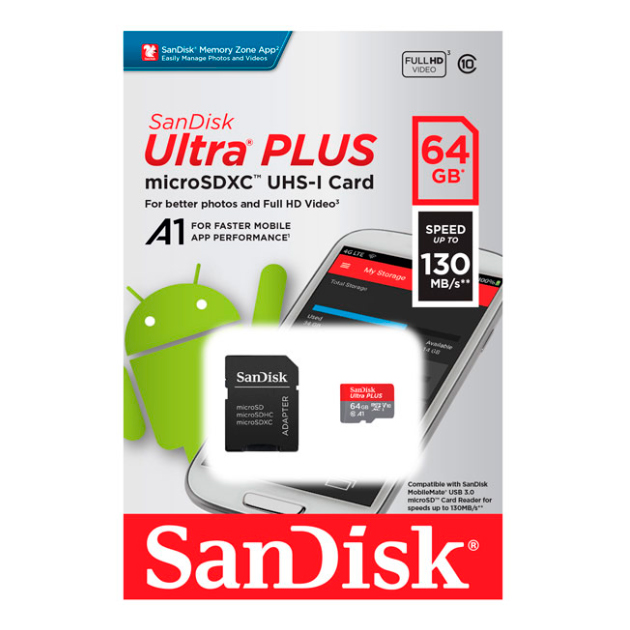 Карта памяти SanDisk Micro SDXC SDSQUB3-064G-GN6MA 64GB