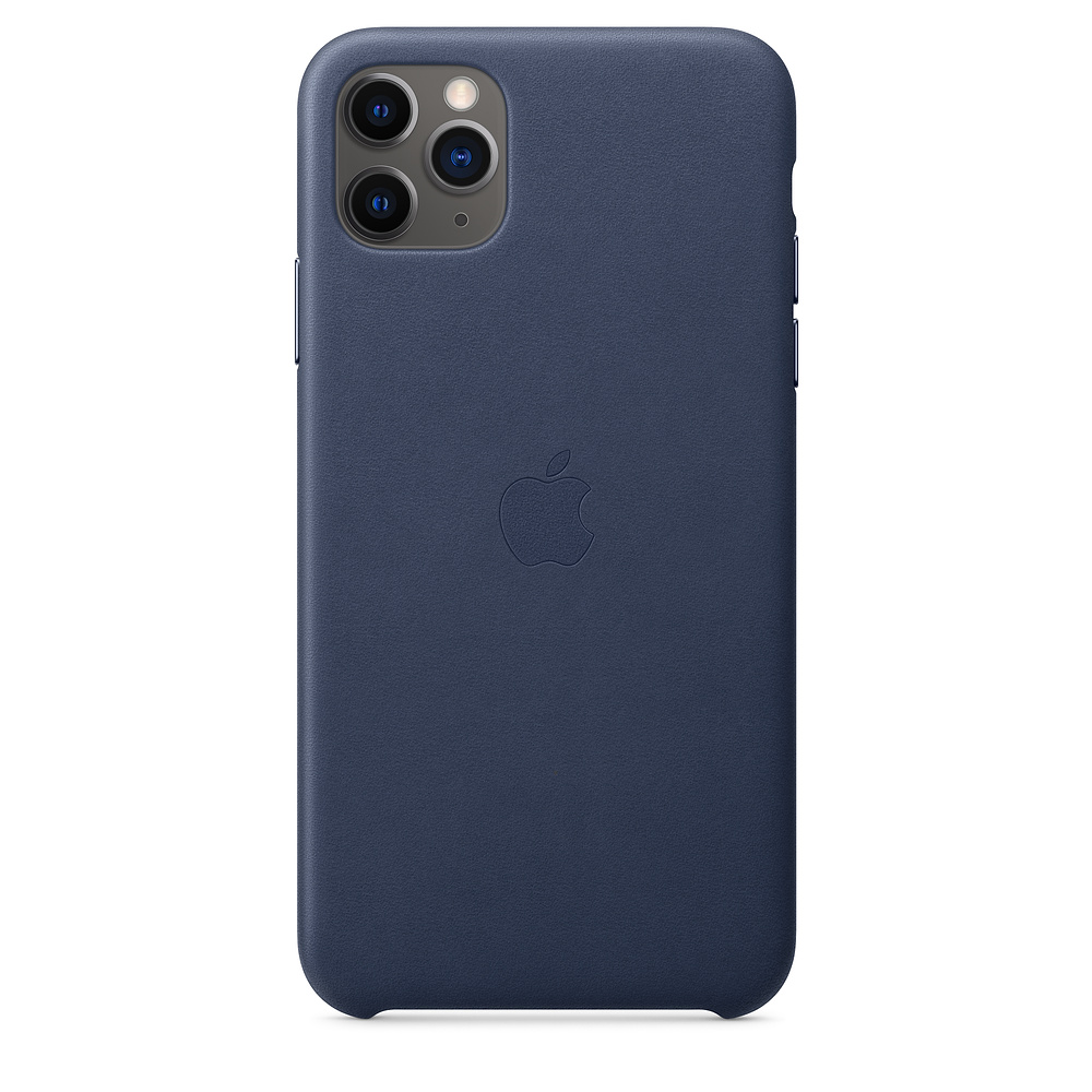 фото Чехол apple для iphone 11 pro max leather case - midnight blue