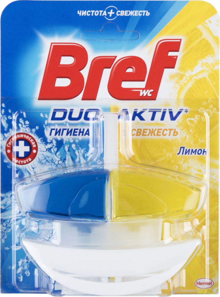

Блок для унитаза подвесной Bref duo-activ гигиена и свежесть лимон 50 мл