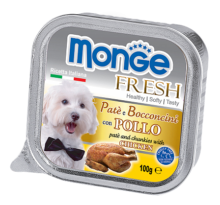 Консервы для собак Monge Fresh, курица, 32шт по 100г