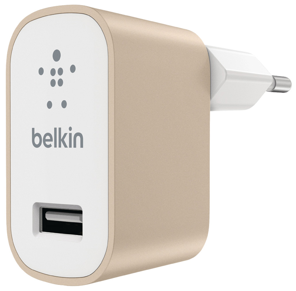 фото Сетевое зарядное устройство belkin 1 usb 2,4a gold