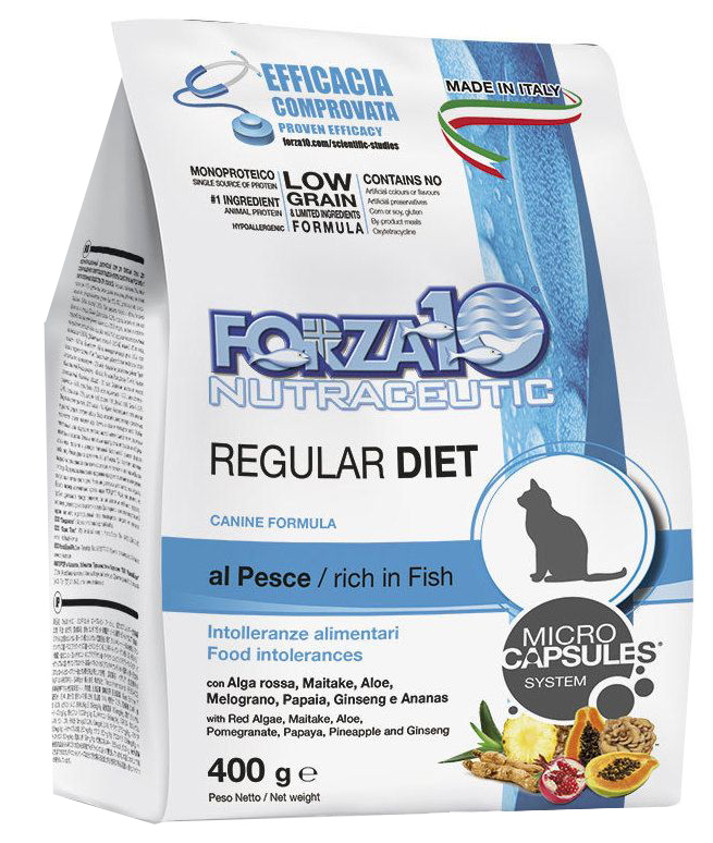 фото Сухой корм для кошек forza10 regulat diet, при аллергии, океаническая рыба, 0,4кг