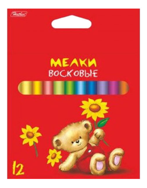 

Восковые мелки Hatber Мишка 12 цветов, Мишка