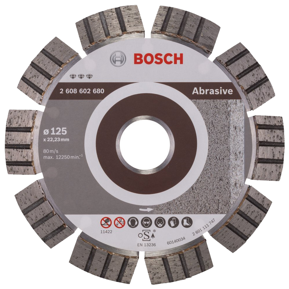 фото Диск отрезной алмазный bosch bf abrasive125-22,23 2608602680