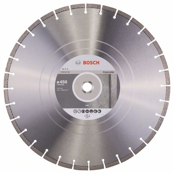 Диск отрезной алмазный Bosch Stf Concrete450-25,4 2608602546 диск отрезной алмазный bosch stf concrete 350 25 4 2608603806
