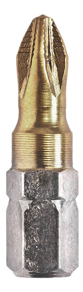 

Набор бит для шуруповертов Hyundai PZ-1 25mm TIN 2шт (50/1000) 203123, PZ-1 25 мм TIN 2 шт.