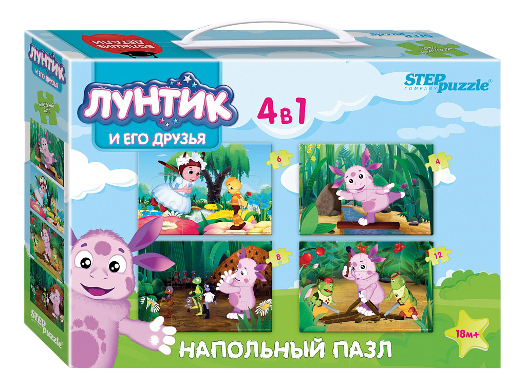 

Пазл Step Puzzle 30 деталей, Лунтик 4 в 1