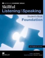 

Skillful Foundation Listening and Speaking Student's Book & Digibook