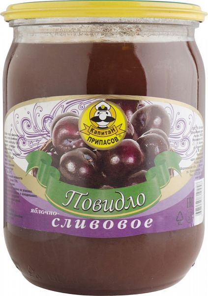

Повидло Капитан Припасов яблочно-сливовое 620 г