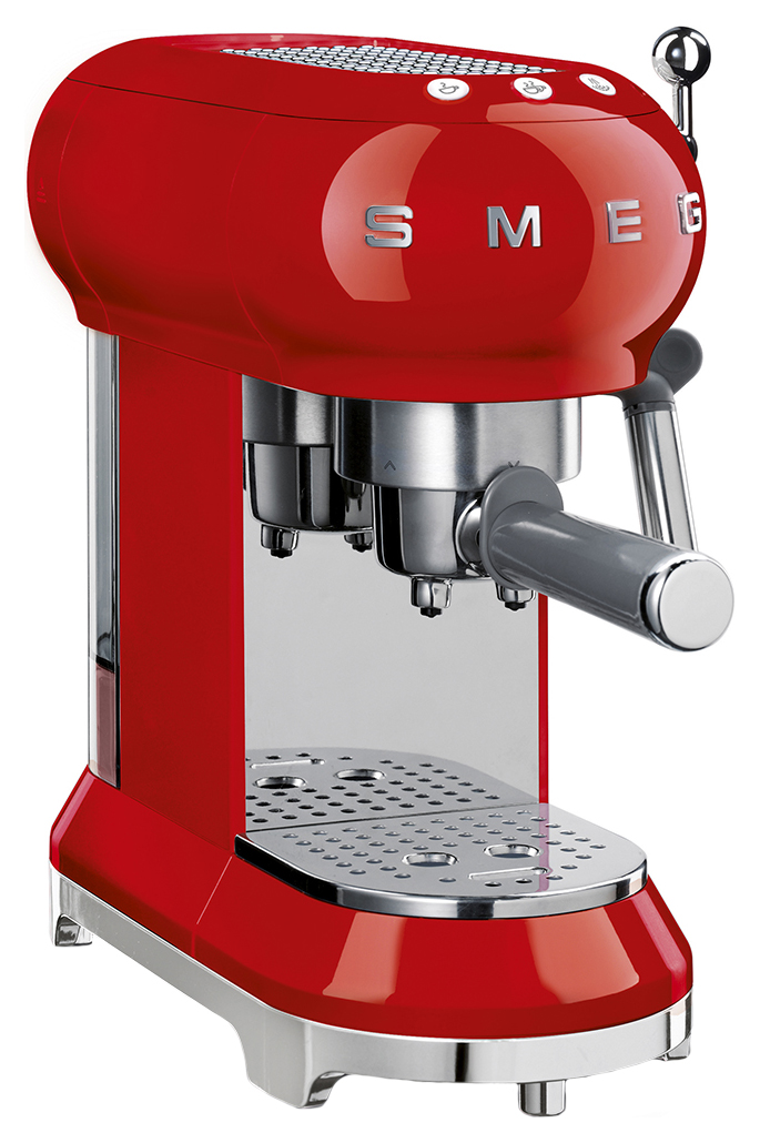Рожковая кофеварка Smeg ECF01RDEU Red рожковая кофеварка pioneer cm107p