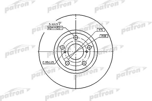 фото Тормозной диск patron pbd4046