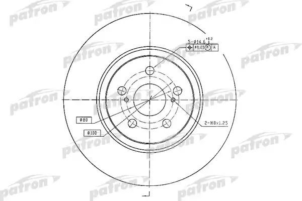 фото Тормозной диск patron pbd4415