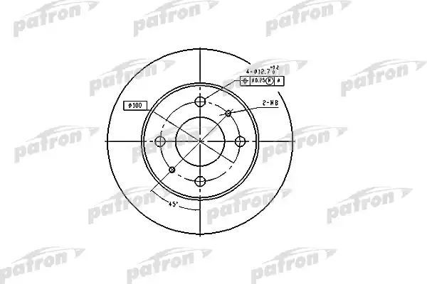 фото Тормозной диск patron pbd4019