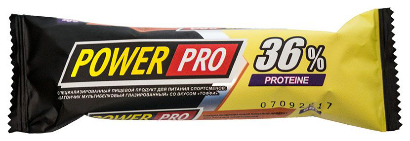 

Протеиновый батончик PowerPro Power Pro 36% 60 г тоффи, Power Pro 36%