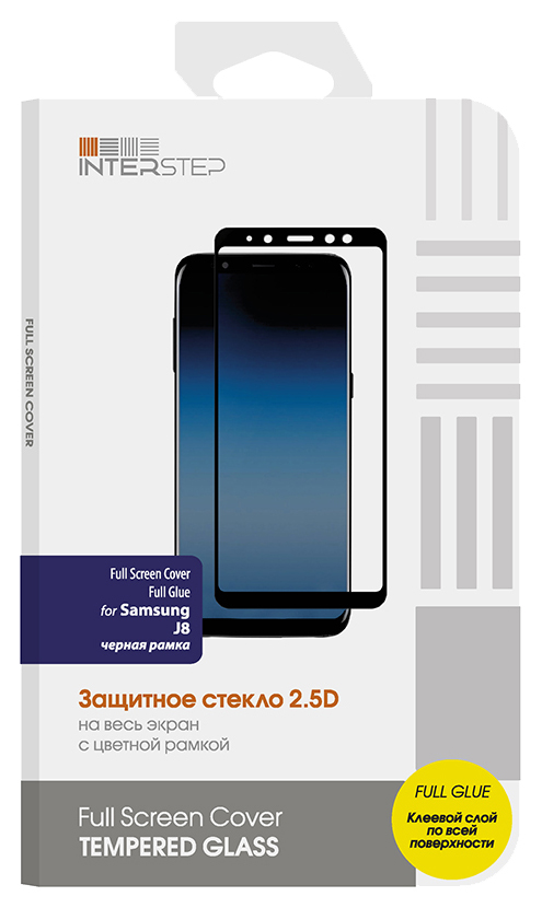

Защитное стекло NoBrand для Samsung Galaxy J8 (2018) Black, Full Screen Cover Full Glue для Samsung J8. Black