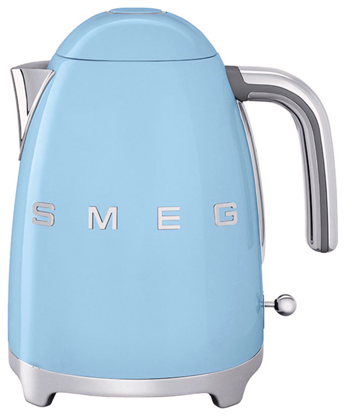 Чайник электрический Smeg KLF03PBEU 1.7 л голубой кофемолка smeg пастельно голубой cgf01pbeu
