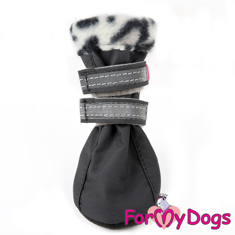 фото Сапоги для собак for my dogs лео, на флисе, темно-серые, fmd626-2018 d.grey 2