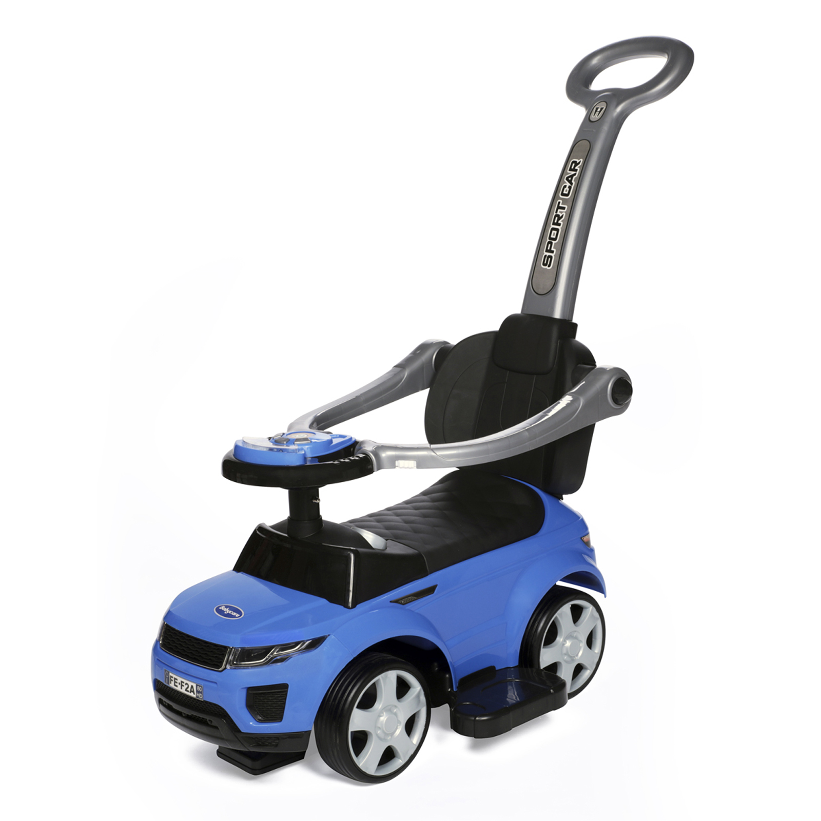

Каталка Baby Care Sport car с резиновыми колесами синяя, Синий;черный, Sport car