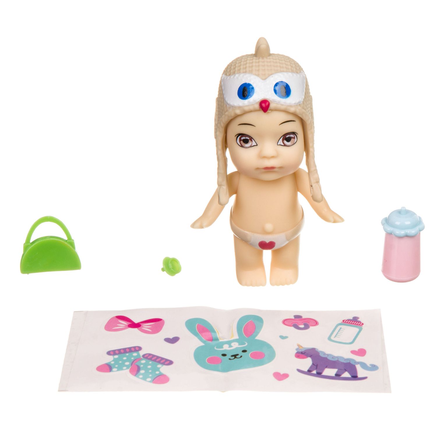 Набор игровой Bondibon куколка OLY в шапочке-ушанке с животным и аксессуарами в шаре