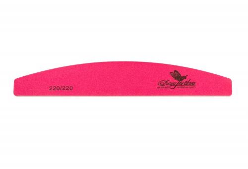 Пилка для натуральных ногтей Dona Jerdona 220/220 полукруглая розовая
